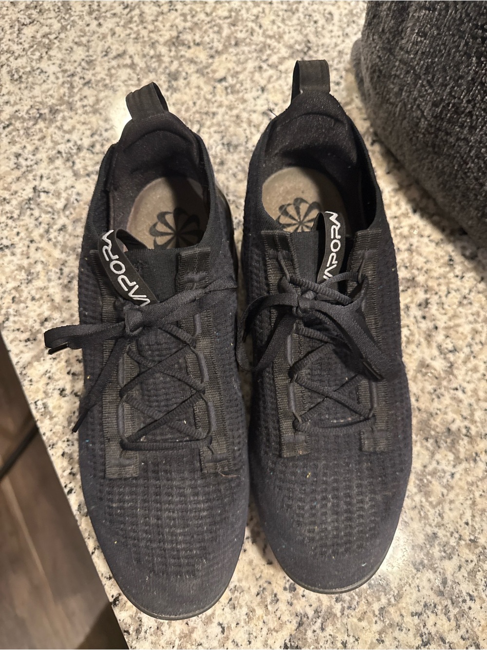 Nike VaporMax Flyknit Black Women's Knit Shoes. Women’s size 11